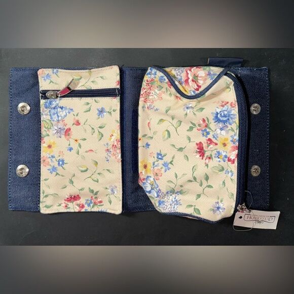 Longaberger Homestead Fabric Roll Organizer Spring Floral RARE HTF NEW NWT - Picture 1 of 6